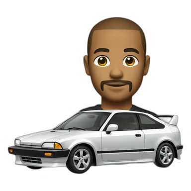 An lowered Honda civic sticker