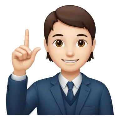 Smiling with the pointer finger touching the thumb  sticker