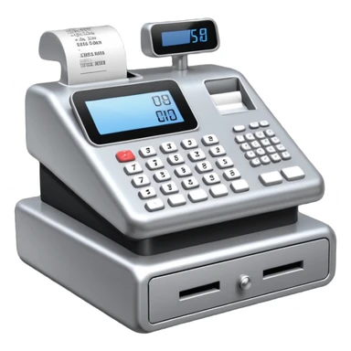 modern cash register sticker