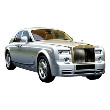 Rolls-Royce Phantom (2022) – cinematic-realistic Rolls-Royce Phantom, its polished silver frame glistening under the sun as it glides down a winding, tree-lined road. The iconic Spirit of Ecstasy hood ornament stands proudly, the V12 engine hums silently as the car cuts through the serene countryside, embodying elegance and power. sticker