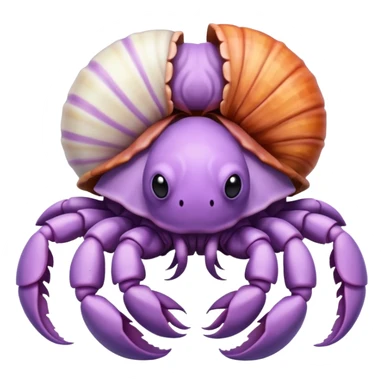 hermit crab should be light violet and the shell should be white with spirals sticker