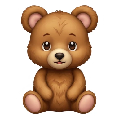 teddy bear with perked ears sticker