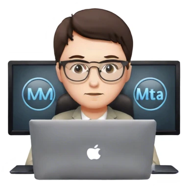 A programer trying to get a job at meta sticker