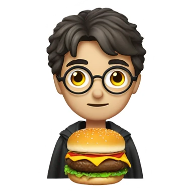Harry Potter with a cheeseburger  sticker
