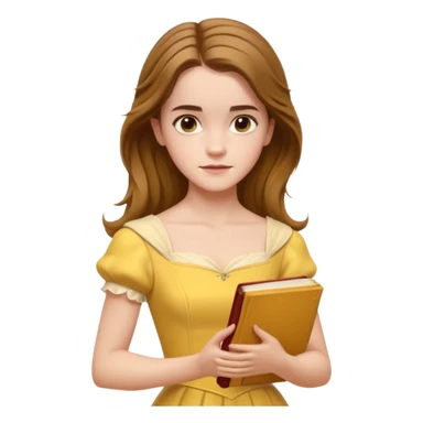 emma watson long hair as belle Cinematic Realistic sticker