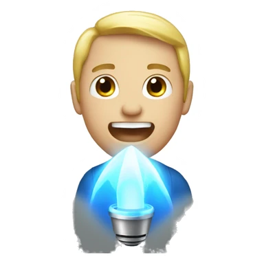 Blue Flash Light sticker