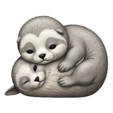 baby Seal sleeping sticker