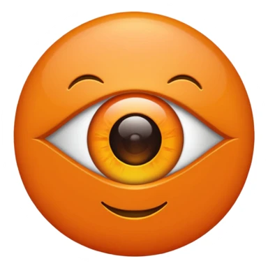 Ojo turco color naranja turco en color naranja sticker