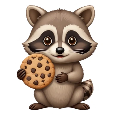 raccoon holding cookie sticker