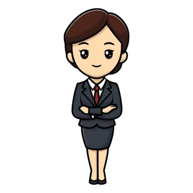 businesswoman in office attire sticker