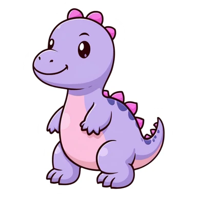 baby dino with pink cheeks sticker