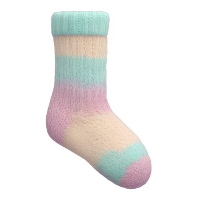 A pair of pastel color knitted socks sticker