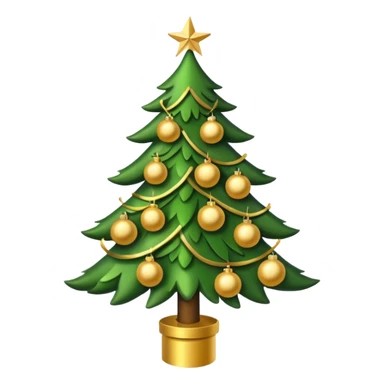 Christmas tree with Gold decorations sticker