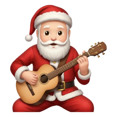 santa guitarist sticker