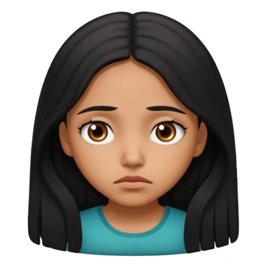 Mexican girl with very sad sticker