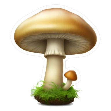 strong mushroom demonstrating mycelial growth sticker