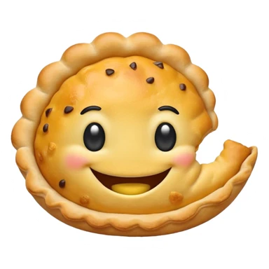 cute cartoon empanada character in SpongeBob + sticker