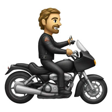 Motorcycle with biker sticker