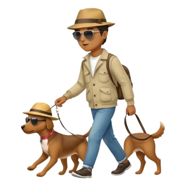 Dog Walker man sticker