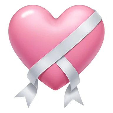 A pink heart with Ribbon sticker