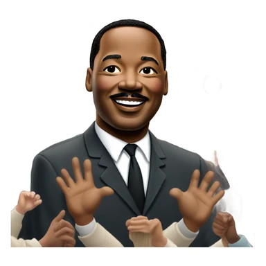 martin luther king celebrating! sticker