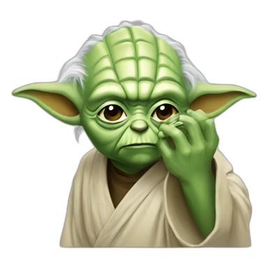 Yoda face palm sticker
