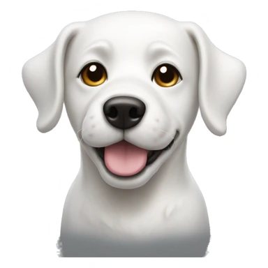 white puddle dog with black spot on his right eye sticker