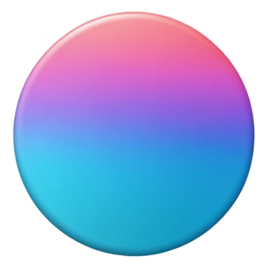 
One  3d credit coin color in in gradient of turquoise, blue, pink, purple, and coral sticker