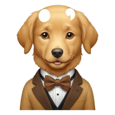 golden retriever gentleman sticker
