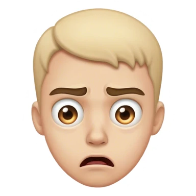 face of shock, fear, disgust, and a raised eyebrow sticker