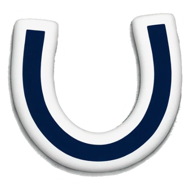navy horse shoe sticker