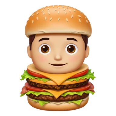 hamburguesa clasica con tocino sticker