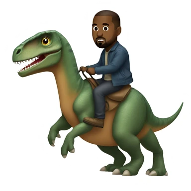Kanye riding dinosaur sticker
