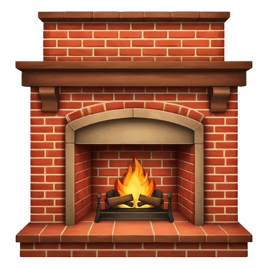 Classic Brick Fireplace sticker