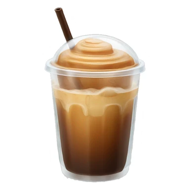 Caramel iced coffee in a clear cup  sticker