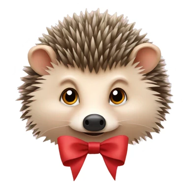 hedgehog with a bow sticker