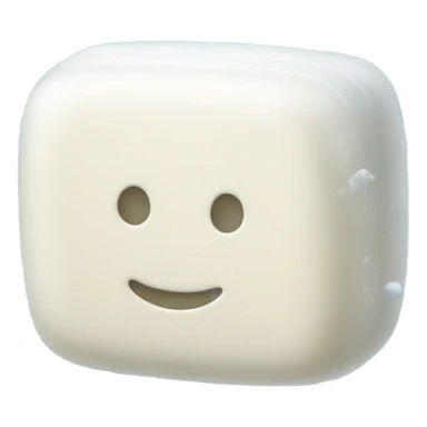  white bar of soap with bubbles sticker