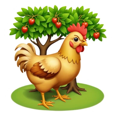 make the chicken bigger and remove the leaves from the tree sticker