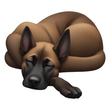 Dark Belgian malinois is sleeping sticker