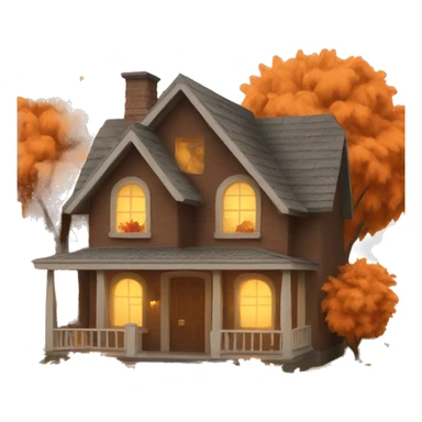 cozy fall house sticker