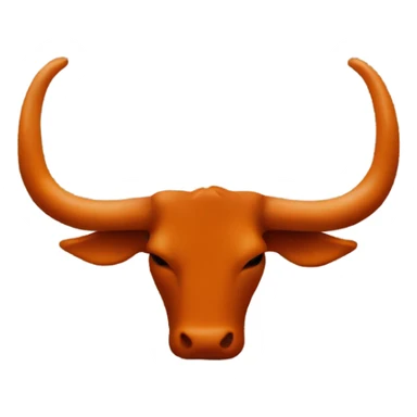 Texas longhorn hand symbol in burnt orange resembling a Texas longhorn  sticker