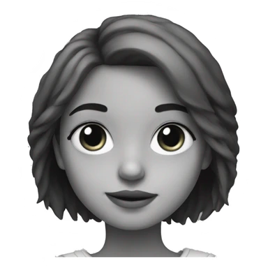 monochrome portrait of a girl sticker