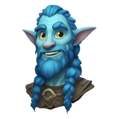 Spectral giant firbolg blue happy sticker
