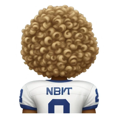 Back of jersey with number 19 an the one who is wearing it has curly hair sticker