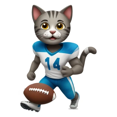 Cat play football sticker