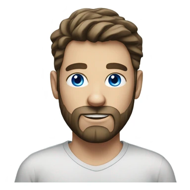 realistic male portrait with beard and blue eyes  sticker