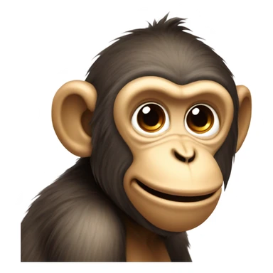 Monkey sticking out his tongue sticker