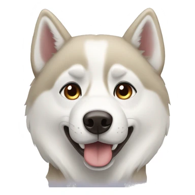 white blonde husky with brown eyes sticker
