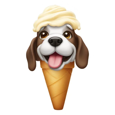 Cane bassotto che mangia gelato sticker