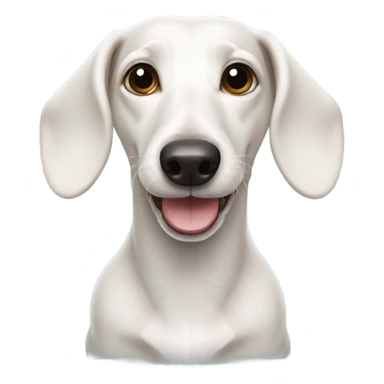 White dachshund  sticker